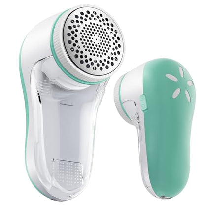 POPCHOSE Fabric Shaver, Lint Remover for Clothes, Electric Lint Shaver with 6-Leaf Blades, Sweater Shavers to Remove Pilling for Clothing, Couch, Furniture, Fuzz, Lint Ball, Bobbles, Spring Green - color: Spring Green