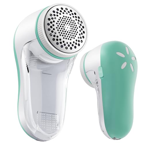 POPCHOSE Fabric Shaver, Lint Remover for Clothes, Electric Lint Shaver with 6-Leaf Blades, Sweater Shavers to Remove Pilling for Clothing, Couch, Furniture, Fuzz, Lint Ball, Bobbles, Spring Green - color: Spring Green