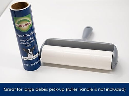 8 inch Large Surface Roller Refill for Scotch-Brite 50% Stickier Lint Roller, Works Great On Pet Hair (60 Sheets per Roll, 4 Pack) - size: 4 pack