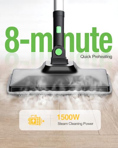 Taskstar Powerful High Pressure Steam Cleaner for Deep Cleaning | 8 mins rapid heat, 1.6L tank for 50-min continuous vapor, 22 tools; tackles kitchen grease, bathroom grout & car detailing