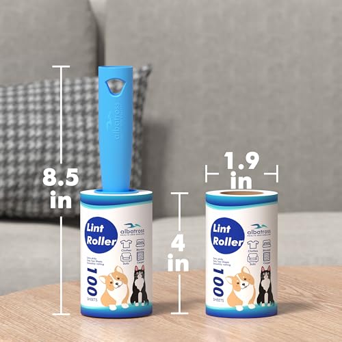 Extra Sticky Lint Roller, Mega Value Set 400 Sheets for Pet Hair Removal, Dog and Cat Lint Remover for Clothes, Furniture, Carpet - size: 400 Sheets Standard