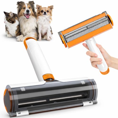 Pet Hair Remover for Furniture, Reusable Pet Hair Removal Tool, Self Cleaning Fur Remover for Couch, Carpet, Rugs, Bedding & Car Seats, Dog & Cat Hair Remover, Reusable lint Roller