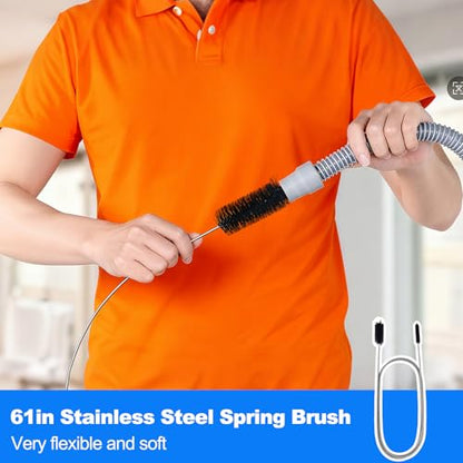 P Trap Cleaner Set,3 IN 1 P Trap Brush | Extra Long Cleaning Set with Drain Snake Remover,Wire Brush and All Bristle Brush, for Shower Kitchen Sink Bath Tub Bathroom