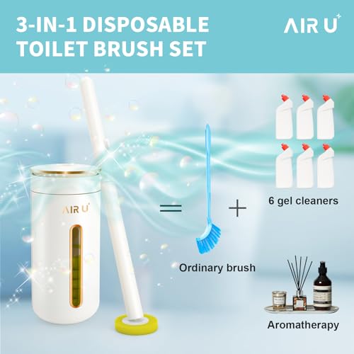 48 Count Disposable Toilet Brush Heads, Toilet Bowl Wand Refills for Toilet and Bathroom Cleaning, Yellow Lemon Fragrance, Not Suitable for Electric Toilet Brushes - color: Yellow