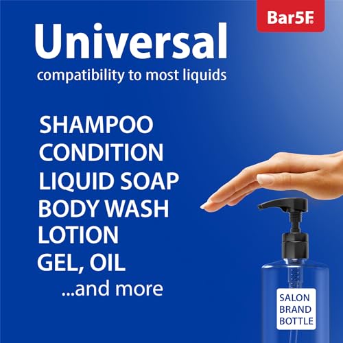 Liter 33.8 oz Shampoo Conditioner Pumps Fits Salon Brand Bottles, 2-Pack Pump Top Dispenser Compatible with 1-inch Neck Diameter Bottles (Black) - color: Black