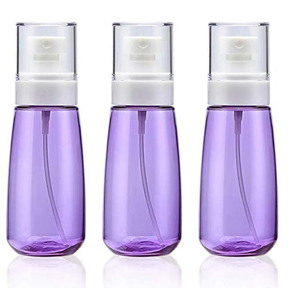 Cosywell Fine Mist Spray Bottle 3.4oz/ 100ml Empty Cosmetic Refillable Travel Containers Plastic Hair Spray Bottle Sprayer for Perfume Skincare Makeup Lotion (3Purple) - color: 3purple