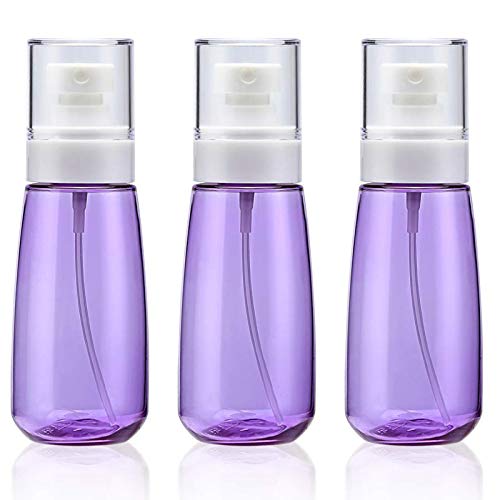 Cosywell Fine Mist Spray Bottle 3.4oz/ 100ml Empty Cosmetic Refillable Travel Containers Plastic Hair Spray Bottle Sprayer for Perfume Skincare Makeup Lotion (3Purple) - color: 3purple