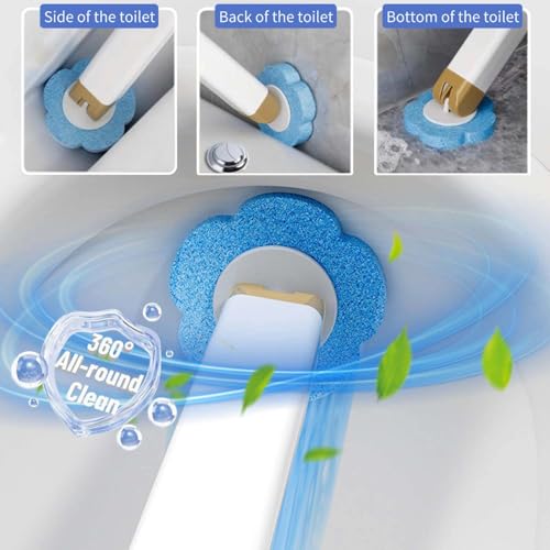 Disposable Toilet Brush with 36 Refills,Toilet Bowl Cleaner,Toilet Cleaning Supplies,Wall Mounted Toilet Wand Brush Kit with Holder for Bathroom Cleaning & Hygiene Bathtub Maintenance - color: Gold