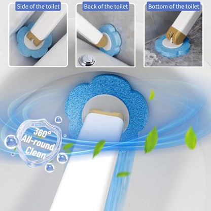 Disposable Toilet Brush with 36 Refills,Toilet Bowl Cleaner,Toilet Cleaning Supplies,Wall Mounted Toilet Wand Brush Kit with Holder for Bathroom Cleaning & Hygiene Bathtub Maintenance - color: Gold