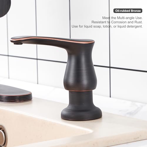 GAGALIFE Kitchen Sink Soap Dispenser Oil Rubbed Bronze, Under Sink Soap Dispenser with 40" Silicone Extension Tube, Say Goodbye to Frequent Refills - color: Oil-rubbed Bronze, size: with Hose