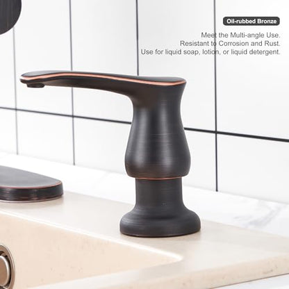 GAGALIFE Kitchen Sink Soap Dispenser Oil Rubbed Bronze, Under Sink Soap Dispenser with 40" Silicone Extension Tube, Say Goodbye to Frequent Refills - color: Oil-rubbed Bronze, size: with Hose