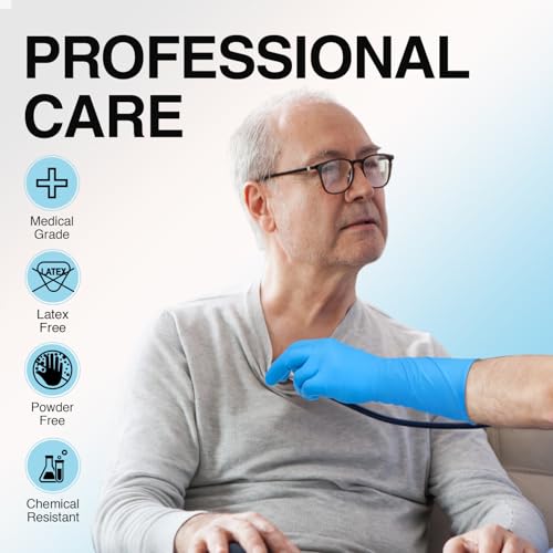 Schneider Nitrile Exam Gloves, Extended 12 Inches Cuff, X-Large, 50-ct Box, 4 mil, Gloves Disposable Latex Free, Powder Free for Medical, Food Prep, Cleaning, Cooking, Blue - size: X-Large