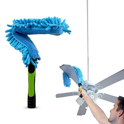 EVERSPROUT Flexible Microfiber Ceiling & Fan Duster (Pole Sold Separately) | Extra-Long 25'' Duster | Removable & Washable Sleeve | Bends to Clean Any Fan Blade | Twists onto Standard Threaded Poles