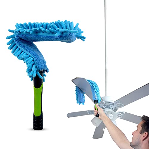 EVERSPROUT Flexible Microfiber Ceiling & Fan Duster (Pole Sold Separately) | Extra-Long 25'' Duster | Removable & Washable Sleeve | Bends to Clean Any Fan Blade | Twists onto Standard Threaded Poles