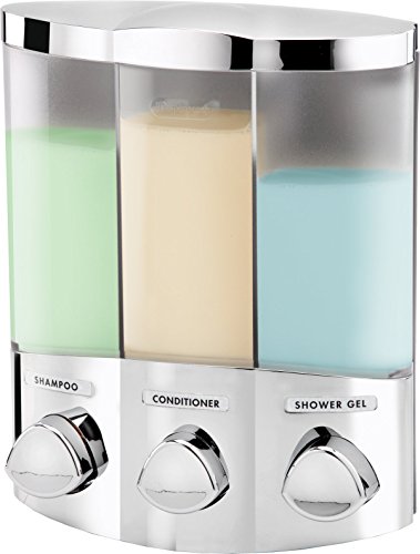 Better Living Products 76344-1 Euro Series Trio 3-Chamber Soap and Shower Dispenser, Chrome (Pack of 6) - size: 3-Chamber (Pack of 6)