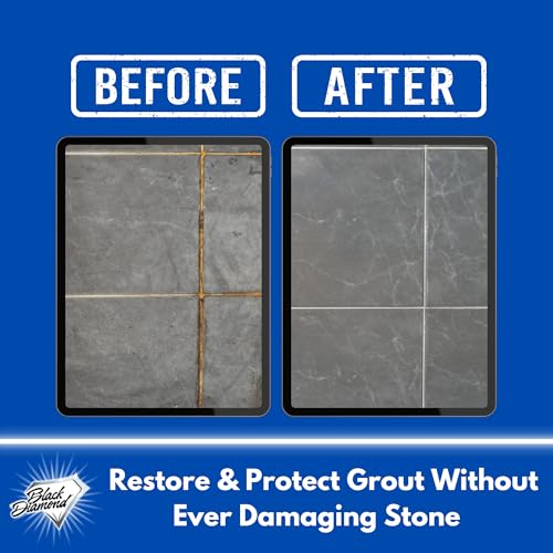 Black Diamond Ultimate Grout Cleaner: Best Cleaner for Tile, Ceramic, Porcelain, Marble Acid-Free Safe Deep Cleaner & Stain Remover for Even The Dirtiest Grout (1-Gallon) - size: 127.95 Fl Oz (Pack of 1)