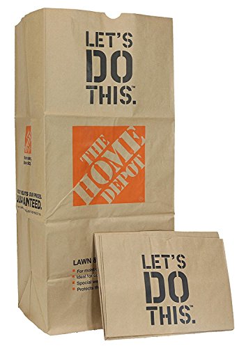 The Home Depot 49022 Heavy Duty Brown Paper Lawn and Refuse Bags for Home and Garden, 30 gal (Pack of 5) - size: 5 Count (Pack of 1)