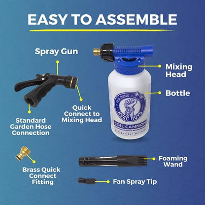 HVAC Guys Coil Cannon | AC Coil Cleaner Automatic Foaming Mixing Sprayer | Compatible with All Cleaners & Chemicals | 5 Dilution Ratios - style: Coil Cannon