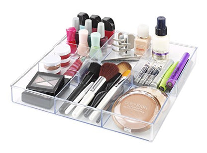 Whitmor 6-Section Clear Drawer Organizer - size: 6-Section, style: 6 SECTION DRAWER ORGANIZER