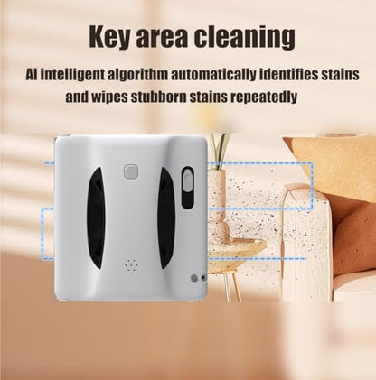 GERRIT Window Cleaning Robot, 3200Pa Suction Power, Remote Control Operation, Power-Off Protection, Wet and Dry use, Remote Control Robot Window Cleaner, Suitable for Windows and Glass Doors