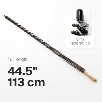 KONEX 44" Dryer Vent Cleaner Brush Flexible Lint Trap Cleaning Tool with Horsehair Bristles - style: Conical Horsehair
