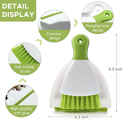 Dust pan Broom Brush Dustpan - Small Broom and Dustpan Set,Mini Broom and Dustpan,Small Dustpan and Brush Set for Home Cleaning, Sofa, Desk, Guinea Pig Cage, Cat Litter etc.（Light Blue） - color: Light Blue, size: 1 Set