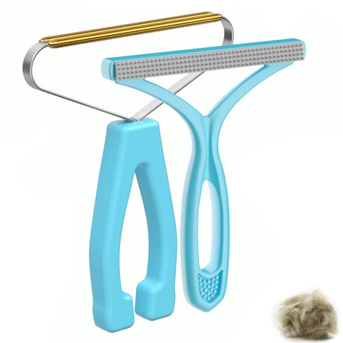 Pet Hair Remover, Dog and Cat Hair Remover, Wool Hair Remover, Carpet Rake for Pet Hair Removal, Carpet Rake, Pile Brush, Hand Shaver for Carpets, Car Cushions, Sofas, Pet Beds, Furniture & Rug - color: Blue
