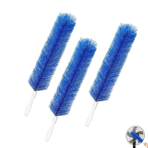 Kalveria Bendable Microfiber Head, Kalveria Fan Cleaner, Ceiling Fan Cleaner Duster with Flexible Head, Fan Duster for Ceiling Fans, Blinds, Cobwebs, Curtains & Household Cleaning (Blue, 3 PCS) - color: Blue