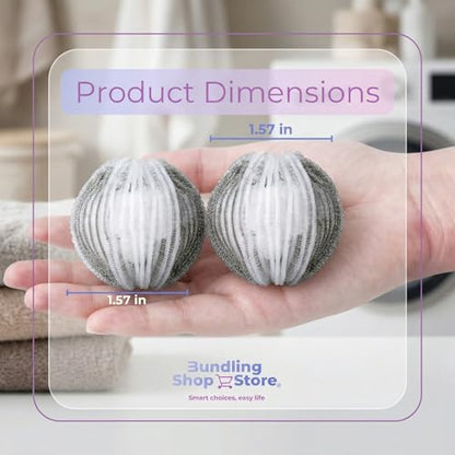 Pet Hair Remover for Laundry - 6 Pack Extra Large Reusable Laundry Balls - Heavy Duty Fur, Lint & Dander Remover for Dryer and Washing Machine - Premium Hair Catcher for Pet Bedding & Clothes
