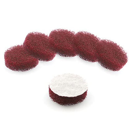 Heavy Duty Scour Pads, Non-Scratch Scrub Sponges, ULIFESTAR 5PCS Dish Scrubber Scouring Pads, Dual-Sided Reusable Household Scrub Pads for Dishes,Dish Cleaning Tool,Kitchen Scrubbers & Metal Grills - size: 50mm/2''Red 320-400grits