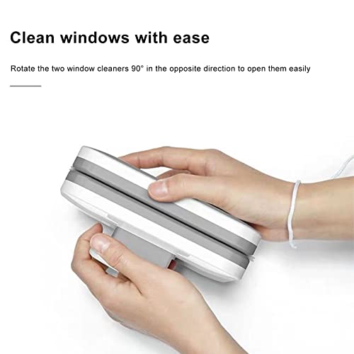 Ejoyous Cleaner Tool, Magnetic Window Cleaner, Large Handle Double Sided High Safety Sturdy Plastic Window Cleaning Tool for 3 to 10mm Glasses