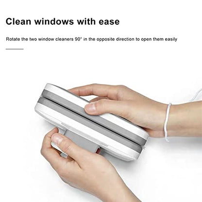Ejoyous Cleaner Tool, Magnetic Window Cleaner, Large Handle Double Sided High Safety Sturdy Plastic Window Cleaning Tool for 3 to 10mm Glasses
