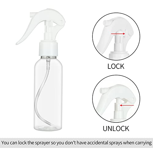 24 Pack Small Spray Bottles 3.5 oz Hair Spray Bottle 100ml Plastic Fine Mist Spray Bottles, Travel Size Spray Bottle Mini Continuous Spray Bottle for Hair, Water, Plant, Essential Oils