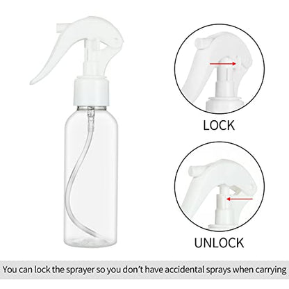 24 Pack Small Spray Bottles 3.5 oz Hair Spray Bottle 100ml Plastic Fine Mist Spray Bottles, Travel Size Spray Bottle Mini Continuous Spray Bottle for Hair, Water, Plant, Essential Oils