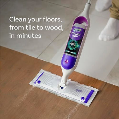 Swiffer PowerMop Floor Cleaning Solution with Unstopables Fresh Scent, PowerMop Refills, Floor Cleaner for Mopping, 25.3 fl oz, 2 Pack
