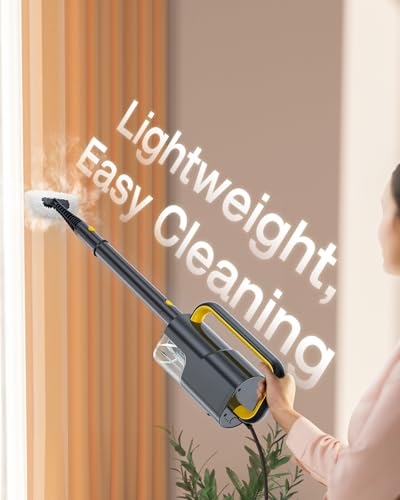 10-in-1 Steam Mop with Detachable Handheld Steamer,350ml Tank, 10s Heat-Up, 248°F Steam Cleaner, 2-Level Control and Swivel Head for Floor,Carpet,Tiles, BBQ grill,Car Accessories Dark Grey - color: Dark Grey