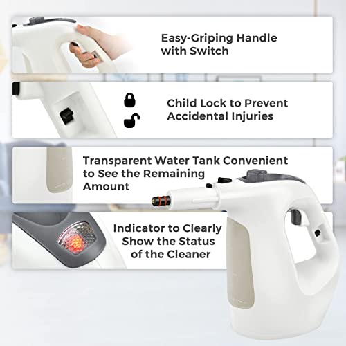 Goplus Multipurpose Handheld Steam Cleaner, Grey & White - color: Grey & White