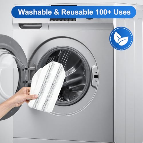 Aifacay Mop Pads for O-Cedar H2prO Flat Mop System, PP Fibers Added Microfiber Mop Replacement Pads for H2prO Flat Mop, 3 Pack Reusable Wet&Dry Mop Refills for Tough Stains Removal - color: Flat Mop Pads-3 Pack