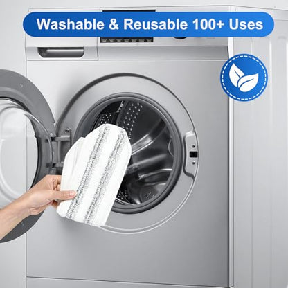 Aifacay Mop Replacement Pads for Ocedar H2prO Flat Mop System, 2 Pack Microfiber Mop Heads Replacements for O-Cedar H2pro Flat Mop, High-Friction PP Fibers Added Washable Mop Refills - color: Flat Mop Pads-2 Pack