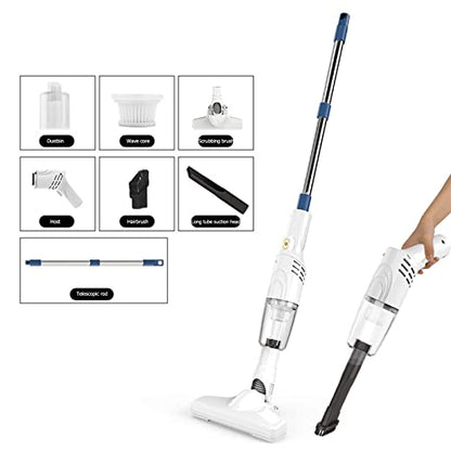 Vacuum Cleaner 60W Handheld Stick Vacuum with 30 Mins Long Runtime, Lightweight Pet Hair Vacuum Upright Vacuum Cleaner for Carpet Hard Floor Keyboard Floor Vleaner Machine