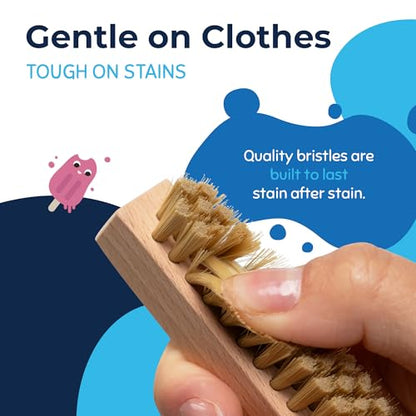 Miss Mouth’s Messy Eater Laundry Brush – Gentle Fabric Scrub Brush for Spot Cleaning, Pre-Treating Stains & Delicates