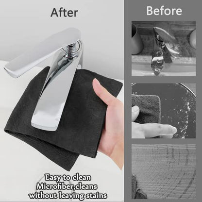 XANGNIER Thickened Magic Cleaning Cloth,8 Pcs Lint Free Cloth,Reusable Microfiber Cleaning Rag for Windows,Mirror,Glass,Car,Gray - color: Gray