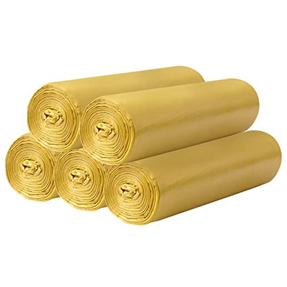 5 Rolls Small Trash Bags - 100 Counts Durable 4 Gallon Small Garbage Bags for home office kitchen Bathroom Bedroom Trash Can liners（Golden） - color: 100 Count Golden