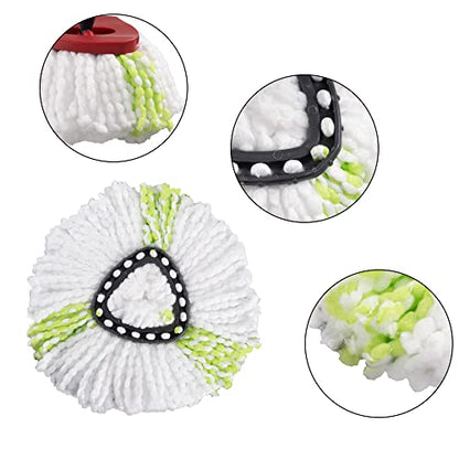 Matthew Cleaning 12Pack Green Microfiber Spin Mop Replacement Head Compatible with EasyWring Spin Mop Replace Head-EasyWring High Absorbency,Machine Washable,Microfiber Spin Mop Refills - color: Green, size: 12 Count