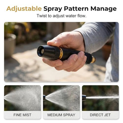 2026 New Heavy Duty Adjustable Twist Hose Nozzle Jet Nozzle, High Pressure Powerful Cleaning Spray Evenly, Jet Nozzle for Outdoor Cleaning, Watering Plants and Car Washing (Style-A) - color: Style-A
