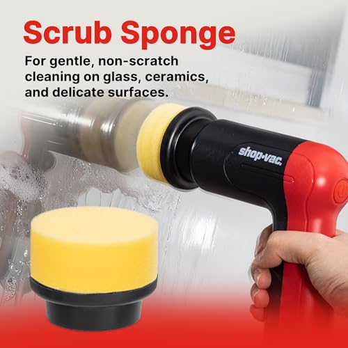 Shop-Vac 5 Pcs Replacement Heads Set for Cordless Spin Scrubber, Multi-Surface Cleaning Brush, Durable Refill Set for Kitchen, Bathroom, Floor, Tile & Glass Cleaning