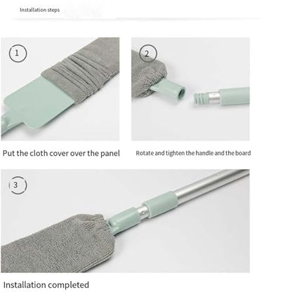 2026 New Retractable Gap Dust Cleaning Artifact with 3 Microfiber Dusting Cloths,Extendable Duster Cleaning Tool,Reusable Washable Dusting Wand for Home,Ceiling,Blinds,Furniture(1PCS) - color: 1pcs