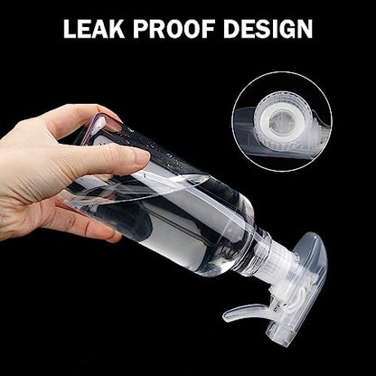 3 Pack Plastic Spray Bottles Empty Spray Bottle 10oz/300ml Heavy Duty Spraying Bottles Mist/Stream Water Bottle for Cleaning Solutions, Essential Oils, Hair (clear) - color: clear