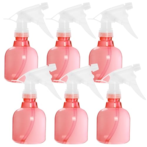 Youngever 6 Pack 12 Ounce Empty Plastic Spray Bottles (Red) - color: Red