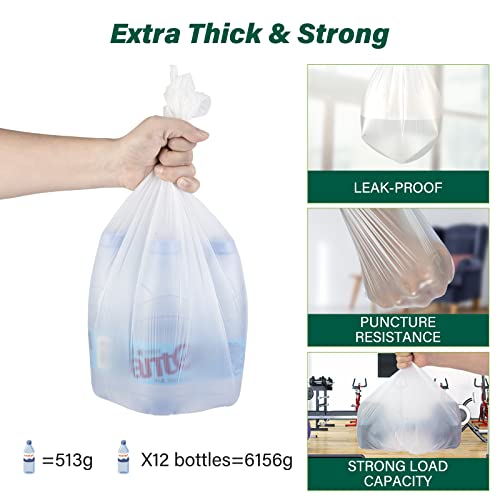 Inwaysin Biodegradable 2.6 Gallon Trash Bags, 180 Count, Scented Free, Translucent, Thickening & Leaking Proof, Suitable for Most Trash Cans, Perfect for Home or on the Go - style: 2.6 Gallon 180 Counts